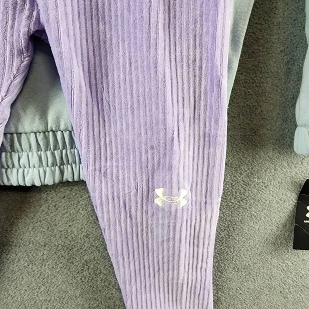 Under Armour Ribbed Velour Tunic Hoodie & Leggings Set Girls' 6 Lavender